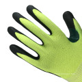 NMSAFETY color reinforcement design A5 cut resistant gloves level 5 foam nitrile cheap work gloves